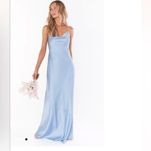 Show Me Your Mumu Tuscany Maxi Slip in Light Blue Dress Size Small NWT